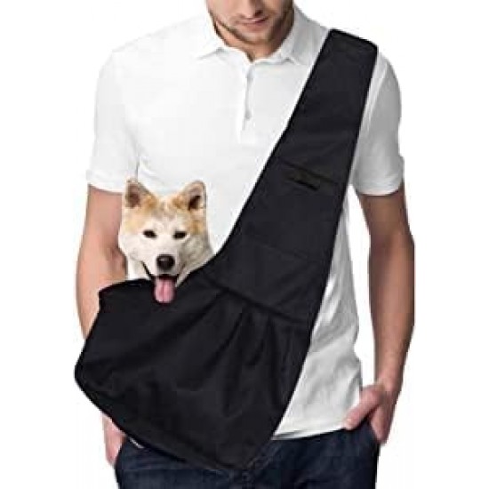 Dog Carrier Oxford Carry Bag Adjustable Front Bag Sling Outdoor Travel Portable Dog Bag Small Dog Transport Bag for Puppies Cats Dogs up to 5 kg (Black, L) Dog Carrier Oxford Carry Bag Adjustable Front Bag Sling Outdoor Travel Portable Dog Bag Small Dog Transport Bag for Puppies Cats Dogs up to 5 kg (Black, L)