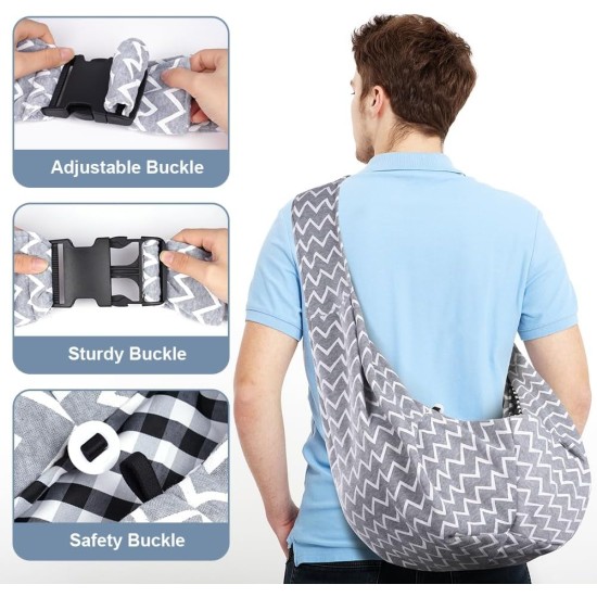 Dog Carrier Puppy Reversible Transport Bag for Dogs and Other Pets up to 7.5 kg Sling Dog Adjustable Secure Carry Strap for Small Dogs for Outdoor Walks Black Dog Carrier Puppy Reversible Transport Bag for Dogs and Other Pets up to 7.5 kg Sling Dog Adjustable Secure Carry Strap for Small Dogs for Outdoor Walks Black