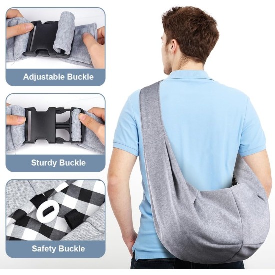 Dog Carrier Puppy Reversible Transport Bag for Dogs and Other Pets up to 7.5 kg Sling Dog Adjustable Secure Carry Strap for Small Dogs for Outdoor Walks Black Dog Carrier Puppy Reversible Transport Bag for Dogs and Other Pets up to 7.5 kg Sling Dog Adjustable Secure Carry Strap for Small Dogs for Outdoor Walks Black