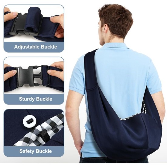 Dog Carrier Puppy Reversible Transport Bag for Dogs and Other Pets up to 7.5 kg Sling Dog Adjustable Secure Carry Strap for Small Dogs for Outdoor Walks Black Dog Carrier Puppy Reversible Transport Bag for Dogs and Other Pets up to 7.5 kg Sling Dog Adjustable Secure Carry Strap for Small Dogs for Outdoor Walks Black