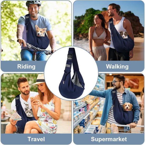 Dog Carrier Puppy Reversible Transport Bag for Dogs and Other Pets up to 7.5 kg Sling Dog Adjustable Secure Carry Strap for Small Dogs for Outdoor Walks Black Dog Carrier Puppy Reversible Transport Bag for Dogs and Other Pets up to 7.5 kg Sling Dog Adjustable Secure Carry Strap for Small Dogs for Outdoor Walks Black