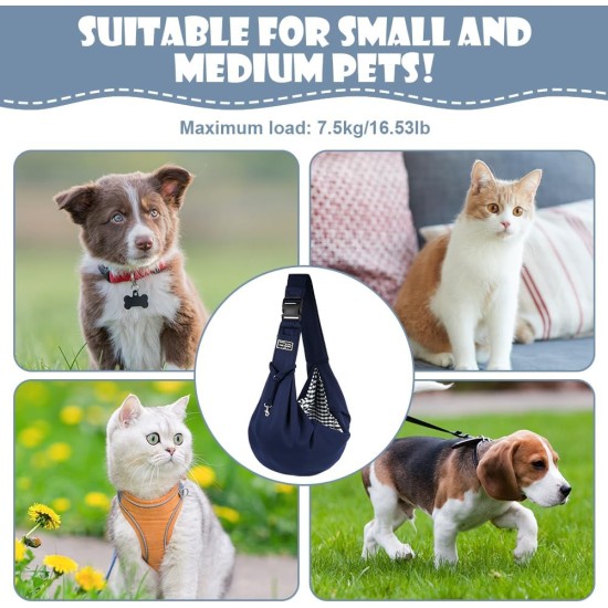 Dog Carrier Puppy Reversible Transport Bag for Dogs and Other Pets up to 7.5 kg Sling Dog Adjustable Secure Carry Strap for Small Dogs for Outdoor Walks Black Dog Carrier Puppy Reversible Transport Bag for Dogs and Other Pets up to 7.5 kg Sling Dog Adjustable Secure Carry Strap for Small Dogs for Outdoor Walks Black