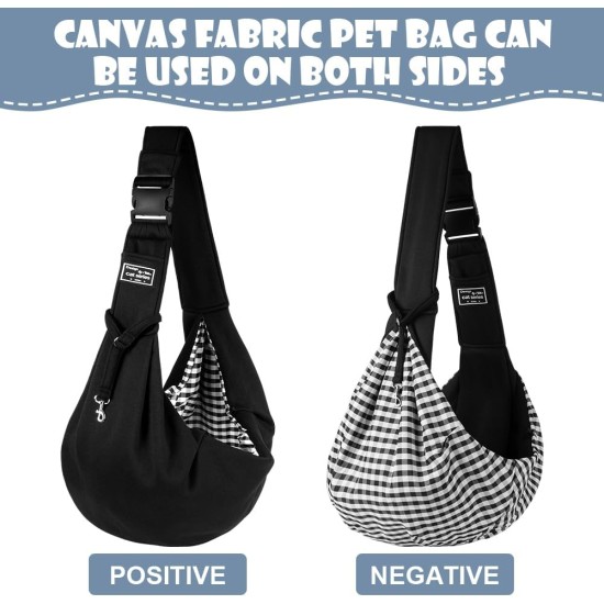 Dog Carrier Puppy Reversible Transport Bag for Dogs and Other Pets up to 7.5 kg Sling Dog Adjustable Secure Carry Strap for Small Dogs for Outdoor Walks Black Dog Carrier Puppy Reversible Transport Bag for Dogs and Other Pets up to 7.5 kg Sling Dog Adjustable Secure Carry Strap for Small Dogs for Outdoor Walks Black