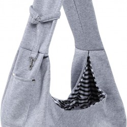 Dog Carrier, Reversible Puppy Carrier Bag with Storage Bag, Dog Carrier for Hands-Free Carrying of Small Dogs and Cats, Travel Safety Harness, Dog and Cat Harness, Grey Dog Carrier, Reversible Puppy Carrier Bag with Storage Bag, Dog Carrier for Hands-Free Carrying of Small Dogs and Cats, Travel Safety Harness, Dog and Cat Harness, Grey