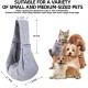 Dog Carrier Reversible with Storage Bag, Hands Free Sling for Small Dogs and Cats, Travel Safety Harness, Dog Cat Harness (Grey)