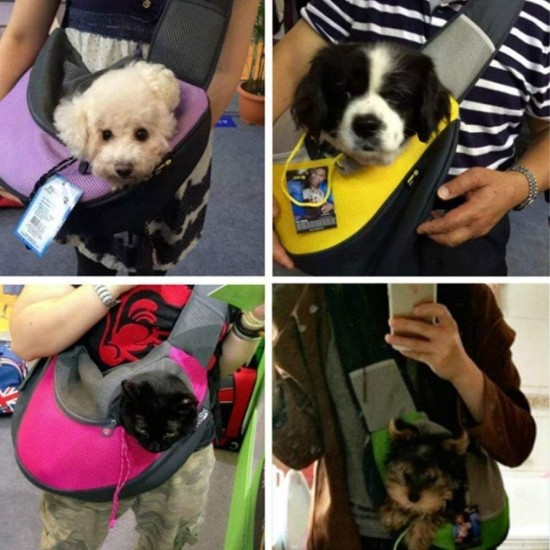 Dog Carrier Sling, Breathable Mesh Shoulder Bag / Travel Bag / Pet Transport Bag for Dogs, Puppies & Cats Dog Carrier Sling, Breathable Mesh Shoulder Bag / Travel Bag / Pet Transport Bag for Dogs, Puppies & Cats