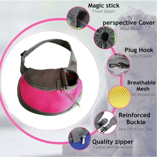 Dog Carrier Sling, Breathable Mesh Shoulder Bag / Travel Bag / Pet Transport Bag for Dogs, Puppies & Cats Dog Carrier Sling, Breathable Mesh Shoulder Bag / Travel Bag / Pet Transport Bag for Dogs, Puppies & Cats