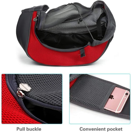 Dog Carrier Sling, Breathable Mesh Shoulder Bag / Travel Bag / Pet Transport Bag for Dogs, Puppies & Cats Dog Carrier Sling, Breathable Mesh Shoulder Bag / Travel Bag / Pet Transport Bag for Dogs, Puppies & Cats