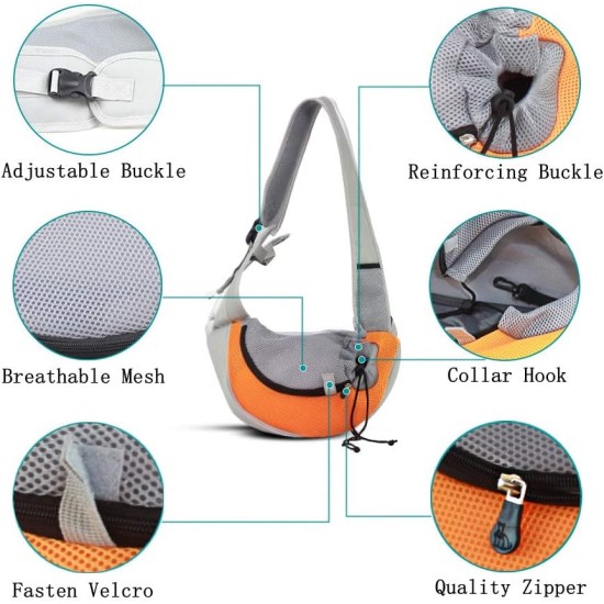 Dog Carrier Sling, Breathable Mesh Shoulder Bag / Travel Bag / Pet Transport Bag for Dogs, Puppies & Cats Dog Carrier Sling, Breathable Mesh Shoulder Bag / Travel Bag / Pet Transport Bag for Dogs, Puppies & Cats
