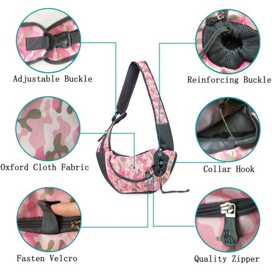 Dog Carrier Sling, Breathable Mesh Shoulder Bag / Travel Bag / Pet Transport Bag for Dogs, Puppies & Cats Dog Carrier Sling, Breathable Mesh Shoulder Bag / Travel Bag / Pet Transport Bag for Dogs, Puppies & Cats