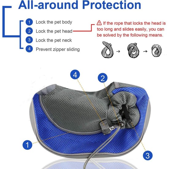 Dog Carrier Sling, Breathable Mesh Shoulder Bag / Travel Bag / Pet Transport Bag for Dogs, Puppies & Cats Dog Carrier Sling, Breathable Mesh Shoulder Bag / Travel Bag / Pet Transport Bag for Dogs, Puppies & Cats