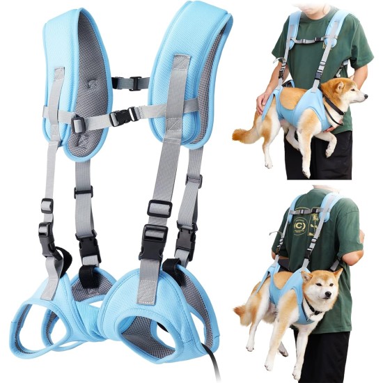 Dog Carrier Sling Portable Outdoor Backpack Emergency Backpack Pet Carrier for Elderly Dogs, Joint Injuries, Arthritis, Stair Climbing and Descending, Paralysis, Blue, L Dog Carrier Sling Portable Outdoor Backpack Emergency Backpack Pet Carrier for Elderly Dogs, Joint Injuries, Arthritis, Stair Climbing and Descending, Paralysis, Blue, L
