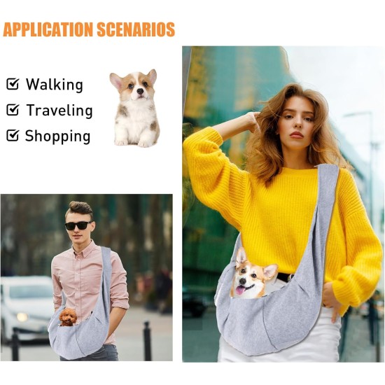 Dog Carrier for Puppies, Dog Carrier up to 6.8 kg, Adjustable Sling for Dogs and Cats, Walks and Outdoor Activities (Black) Dog Carrier for Puppies, Dog Carrier up to 6.8 kg, Adjustable Sling for Dogs and Cats, Walks and Outdoor Activities (Black)