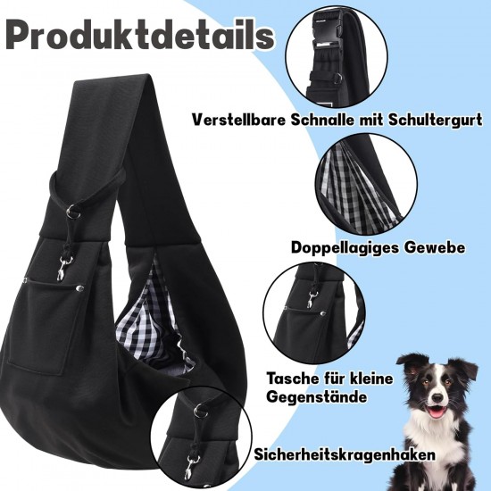 Dog Carry Bag, Dog Carrier Bag up to 7.5 kg, Carry Bag, Suitable for Pets, Lightweight Design for Outdoor Activities, Walks, Bicycle Tours Dog Carry Bag, Dog Carrier Bag up to 7.5 kg, Carry Bag, Suitable for Pets, Lightweight Design for Outdoor Activities, Walks, Bicycle Tours