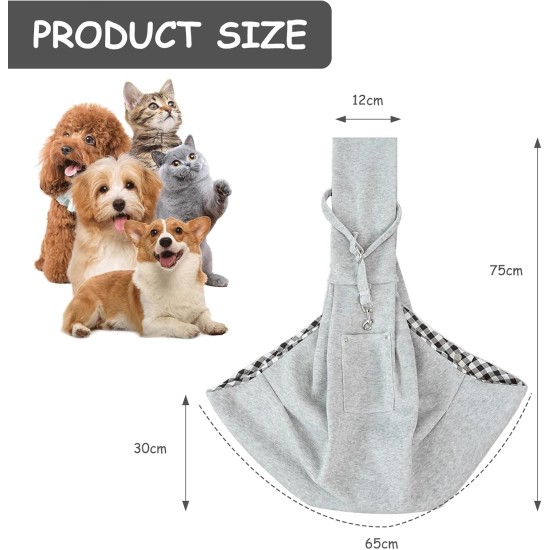 Dog Carry Bag, Dog Carrier Bag up to 7.5 kg, Dog Carrier, Dog Carry Bag, Portable Carry Bag, Dog Bag for Hanging, Dog Sling for Walking Outdoor Activities and Excursions (Grey) Dog Carry Bag, Dog Carrier Bag up to 7.5 kg, Dog Carrier, Dog Carry Bag, Portable Carry Bag, Dog Bag for Hanging, Dog Sling for Walking Outdoor Activities and Excursions (Grey)