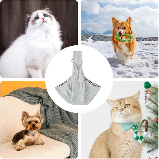 Dog Carry Bag, Dog Carrier Bag up to 7.5 kg, Dog Carrier, Dog Carry Bag, Portable Carry Bag, Dog Bag for Hanging, Dog Sling for Walking Outdoor Activities and Excursions (Grey) Dog Carry Bag, Dog Carrier Bag up to 7.5 kg, Dog Carrier, Dog Carry Bag, Portable Carry Bag, Dog Bag for Hanging, Dog Sling for Walking Outdoor Activities and Excursions (Grey)