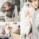 Dog Carry Bag, Dog Carrier Bag up to 7.5 kg, Dog Carrier, Dog Carry Bag, Portable Carry Bag, Dog Bag for Hanging, Dog Sling for Walking Outdoor Activities and Excursions (Grey)