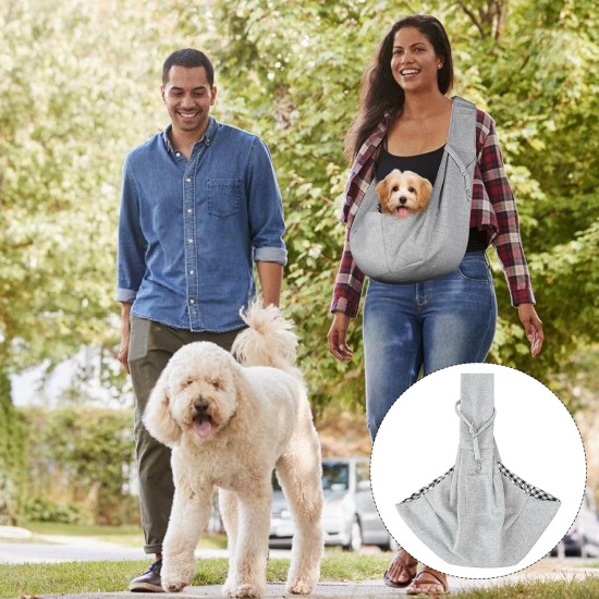 Dog Carry Bag, Dog Carry Bag, Load Capacity 15 Pounds, Wide Shoulder Strap Design, Suitable for Walks, Outdoor Activities and Short Trips (Grey) Dog Carry Bag, Dog Carry Bag, Load Capacity 15 Pounds, Wide Shoulder Strap Design, Suitable for Walks, Outdoor Activities and Short Trips (Grey)