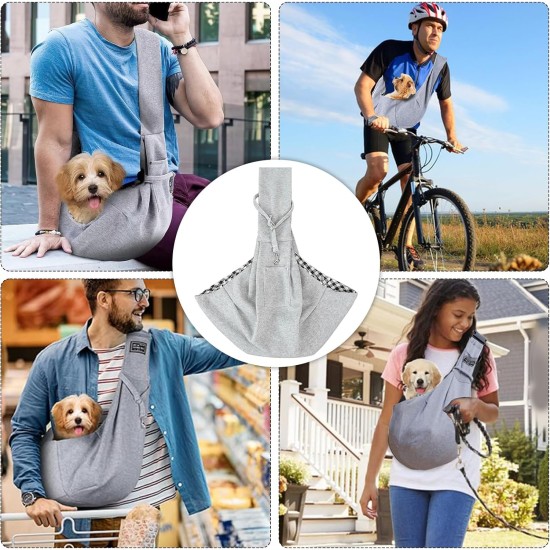Dog Carry Bag, Dog Carry Bag, Load Capacity 15 Pounds, Wide Shoulder Strap Design, Suitable for Walks, Outdoor Activities and Short Trips (Grey) Dog Carry Bag, Dog Carry Bag, Load Capacity 15 Pounds, Wide Shoulder Strap Design, Suitable for Walks, Outdoor Activities and Short Trips (Grey)