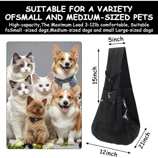 Dog Carry Bag, Portable Pet Dog Bag, Dog Bag, Adjustable, Suitable for Small Cats and Dogs with a Weight of No More than 15 kg Dog Carry Bag, Portable Pet Dog Bag, Dog Bag, Adjustable, Suitable for Small Cats and Dogs with a Weight of No More than 15 kg