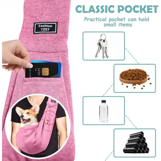 Dog Carry Bag, Transport Bag for Dogs and Other Pets up to 7.5 kg, Dog Shoulder Bag, Adjustable for Walking Outdoor Activities and Excursions Dog Carry Bag, Transport Bag for Dogs and Other Pets up to 7.5 kg, Dog Shoulder Bag, Adjustable for Walking Outdoor Activities and Excursions
