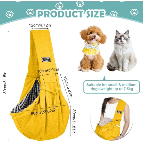 Dog Carry Bag, Transport Bag for Dogs and Other Pets up to 7.5 kg, Dog Shoulder Bag, Adjustable for Walking Outdoor Activities and Excursions Dog Carry Bag, Transport Bag for Dogs and Other Pets up to 7.5 kg, Dog Shoulder Bag, Adjustable for Walking Outdoor Activities and Excursions