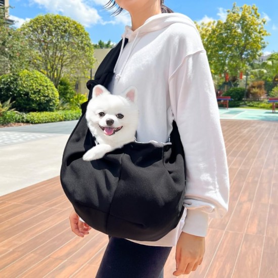 Dog Carry Bag, Under 7.5 kg Dog Carry Bag, Portable Dog Carrier Bag, Dog Bag for Hanging, Sling Cat, for Walking Activities Outdoor and Excursions (Black) Dog Carry Bag, Under 7.5 kg Dog Carry Bag, Portable Dog Carrier Bag, Dog Bag for Hanging, Sling Cat, for Walking Activities Outdoor and Excursions (Black)