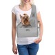 Dog Friendly Sling Dogs, Hands-Free Travel Bag for Small Pets with Adjustable Straps, Hardboard Base Safety Belt, for Dogs up to 2.8 kg, Widened Version, Grey Dog Friendly Sling Dogs, Hands-Free Travel Bag for Small Pets with Adjustable Straps, Hardboard Base Safety Belt, for Dogs up to 2.8 kg, Widened Version, Grey