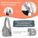 Dog Friendly Sling Dogs, Hands-Free Travel Bag for Small Pets with Adjustable Straps, Hardboard Base Safety Belt, for Dogs up to 2.8 kg, Widened Version, Grey Dog Friendly Sling Dogs, Hands-Free Travel Bag for Small Pets with Adjustable Straps, Hardboard Base Safety Belt, for Dogs up to 2.8 kg, Widened Version, Grey