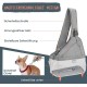 Dog Friendly Sling Dogs, Hands-Free Travel Bag for Small Pets with Adjustable Straps, Hardboard Base Safety Belt, for Dogs up to 2.8 kg, Widened Version, Grey Dog Friendly Sling Dogs, Hands-Free Travel Bag for Small Pets with Adjustable Straps, Hardboard Base Safety Belt, for Dogs up to 2.8 kg, Widened Version, Grey