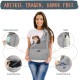 Dog Friendly Sling Dogs, Hands-Free Travel Bag for Small Pets with Adjustable Straps, Hardboard Base Safety Belt, for Dogs up to 2.8 kg, Widened Version, Grey Dog Friendly Sling Dogs, Hands-Free Travel Bag for Small Pets with Adjustable Straps, Hardboard Base Safety Belt, for Dogs up to 2.8 kg, Widened Version, Grey