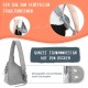 Dog Friendly Sling Dogs, Hands-Free Travel Bag for Small Pets with Adjustable Straps, Hardboard Base Safety Belt, for Dogs up to 2.8 kg, Widened Version, Grey Dog Friendly Sling Dogs, Hands-Free Travel Bag for Small Pets with Adjustable Straps, Hardboard Base Safety Belt, for Dogs up to 2.8 kg, Widened Version, Grey