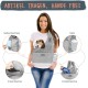 Dog Friendly Sling Dogs, Hands-Free Travel Bag for Small Pets with Adjustable Straps, Hardboard Base Safety Belt, for Dogs up to 2.8 kg, Widened Version, Grey Dog Friendly Sling Dogs, Hands-Free Travel Bag for Small Pets with Adjustable Straps, Hardboard Base Safety Belt, for Dogs up to 2.8 kg, Widened Version, Grey