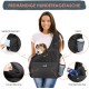 Dog Friendly Sling Dogs, Hands-Free Travel Bag for Small Pets with Adjustable Straps, Hardboard Base Safety Belt, for Dogs up to 2.8 kg, Widened Version, Grey Dog Friendly Sling Dogs, Hands-Free Travel Bag for Small Pets with Adjustable Straps, Hardboard Base Safety Belt, for Dogs up to 2.8 kg, Widened Version, Grey