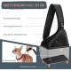 Dog Friendly Sling Dogs, Hands-Free Travel Bag for Small Pets with Adjustable Straps, Hardboard Base Safety Belt, for Dogs up to 2.8 kg, Widened Version, Grey Dog Friendly Sling Dogs, Hands-Free Travel Bag for Small Pets with Adjustable Straps, Hardboard Base Safety Belt, for Dogs up to 2.8 kg, Widened Version, Grey
