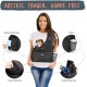 Dog Friendly Sling Dogs, Hands-Free Travel Bag for Small Pets with Adjustable Straps, Hardboard Base Safety Belt, for Dogs up to 2.8 kg, Widened Version, Grey Dog Friendly Sling Dogs, Hands-Free Travel Bag for Small Pets with Adjustable Straps, Hardboard Base Safety Belt, for Dogs up to 2.8 kg, Widened Version, Grey