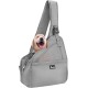 Dog Friendly Sling Dogs, Hands-Free Travel Bag for Small Pets with Adjustable Straps, Hardboard Base Safety Belt, for Dogs up to 2.8 kg, Widened Version, Grey Dog Friendly Sling Dogs, Hands-Free Travel Bag for Small Pets with Adjustable Straps, Hardboard Base Safety Belt, for Dogs up to 2.8 kg, Widened Version, Grey