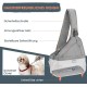 Dog Friendly Sling Dogs, Hands-Free Travel Bag for Small Pets with Adjustable Straps, Hardboard Base Safety Belt, for Dogs up to 2.8 kg, Widened Version, Grey Dog Friendly Sling Dogs, Hands-Free Travel Bag for Small Pets with Adjustable Straps, Hardboard Base Safety Belt, for Dogs up to 2.8 kg, Widened Version, Grey