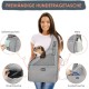 Dog Friendly Sling Dogs, Hands-Free Travel Bag for Small Pets with Adjustable Straps, Hardboard Base Safety Belt, for Dogs up to 2.8 kg, Widened Version, Grey Dog Friendly Sling Dogs, Hands-Free Travel Bag for Small Pets with Adjustable Straps, Hardboard Base Safety Belt, for Dogs up to 2.8 kg, Widened Version, Grey