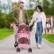 Dog Pram 2-in-1 Dog Buggy Up to 15 kg Small with Tel-Sized Dogs, Foldable Pet Travel Trolley with Drink Holder & Storage Basket, Large Capacity, Easy to Carry, Black Dog Pram 2-in-1 Dog Buggy Up to 15 kg Small with Tel-Sized Dogs, Foldable Pet Travel Trolley with Drink Holder & Storage Basket, Large Capacity, Easy to Carry, Black
