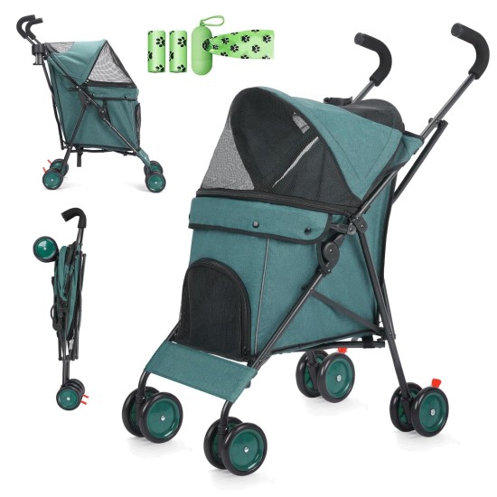 Dog Pram 2-in-1 Dog Buggy Up to 15 kg Small with Tel-Sized Dogs, Foldable Pet Travel Trolley with Drink Holder & Storage Basket, Large Capacity, Easy to Carry, Black Dog Pram 2-in-1 Dog Buggy Up to 15 kg Small with Tel-Sized Dogs, Foldable Pet Travel Trolley with Drink Holder & Storage Basket, Large Capacity, Easy to Carry, Black