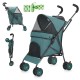 Dog Pram 2-in-1 Dog Buggy Up to 15 kg Small with Tel-Sized Dogs, Foldable Pet Travel Trolley with Drink Holder & Storage Basket, Large Capacity, Easy to Carry, Black Dog Pram 2-in-1 Dog Buggy Up to 15 kg Small with Tel-Sized Dogs, Foldable Pet Travel Trolley with Drink Holder & Storage Basket, Large Capacity, Easy to Carry, Black