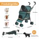 Dog Pram 2-in-1 Dog Buggy Up to 15 kg Small with Tel-Sized Dogs, Foldable Pet Travel Trolley with Drink Holder & Storage Basket, Large Capacity, Easy to Carry, Black Dog Pram 2-in-1 Dog Buggy Up to 15 kg Small with Tel-Sized Dogs, Foldable Pet Travel Trolley with Drink Holder & Storage Basket, Large Capacity, Easy to Carry, Black