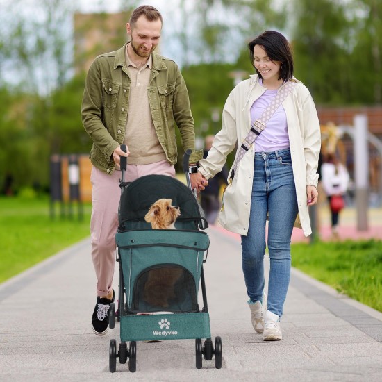 Dog Pram 2-in-1 Dog Buggy Up to 15 kg Small with Tel-Sized Dogs, Foldable Pet Travel Trolley with Drink Holder & Storage Basket, Large Capacity, Easy to Carry, Black Dog Pram 2-in-1 Dog Buggy Up to 15 kg Small with Tel-Sized Dogs, Foldable Pet Travel Trolley with Drink Holder & Storage Basket, Large Capacity, Easy to Carry, Black