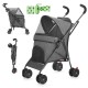 Dog Pram 2-in-1 Dog Buggy Up to 15 kg Small with Tel-Sized Dogs, Foldable Pet Travel Trolley with Drink Holder & Storage Basket, Large Capacity, Easy to Carry, Black Dog Pram 2-in-1 Dog Buggy Up to 15 kg Small with Tel-Sized Dogs, Foldable Pet Travel Trolley with Drink Holder & Storage Basket, Large Capacity, Easy to Carry, Black
