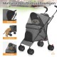 Dog Pram 2-in-1 Dog Buggy Up to 15 kg Small with Tel-Sized Dogs, Foldable Pet Travel Trolley with Drink Holder & Storage Basket, Large Capacity, Easy to Carry, Black Dog Pram 2-in-1 Dog Buggy Up to 15 kg Small with Tel-Sized Dogs, Foldable Pet Travel Trolley with Drink Holder & Storage Basket, Large Capacity, Easy to Carry, Black