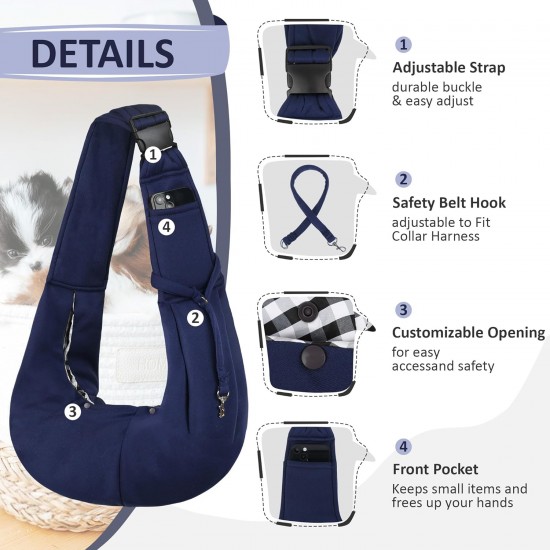Dog Sling Dog Carrier Bag Small Dog Bag up to 7 kg, Puppy Sling for Dogs and Cats Walks and Outdoor Activities (D) Dog Sling Dog Carrier Bag Small Dog Bag up to 7 kg, Puppy Sling for Dogs and Cats Walks and Outdoor Activities (D)