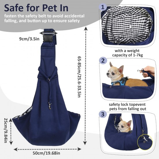 Dog Sling Dog Carrier Bag Small Dog Bag up to 7 kg, Puppy Sling for Dogs and Cats Walks and Outdoor Activities (D) Dog Sling Dog Carrier Bag Small Dog Bag up to 7 kg, Puppy Sling for Dogs and Cats Walks and Outdoor Activities (D)