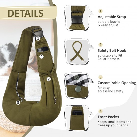 Dog Sling Dog Carrier Bag Small Dog Bag up to 7 kg, Puppy Sling for Dogs and Cats Walks and Outdoor Activities (D) Dog Sling Dog Carrier Bag Small Dog Bag up to 7 kg, Puppy Sling for Dogs and Cats Walks and Outdoor Activities (D)