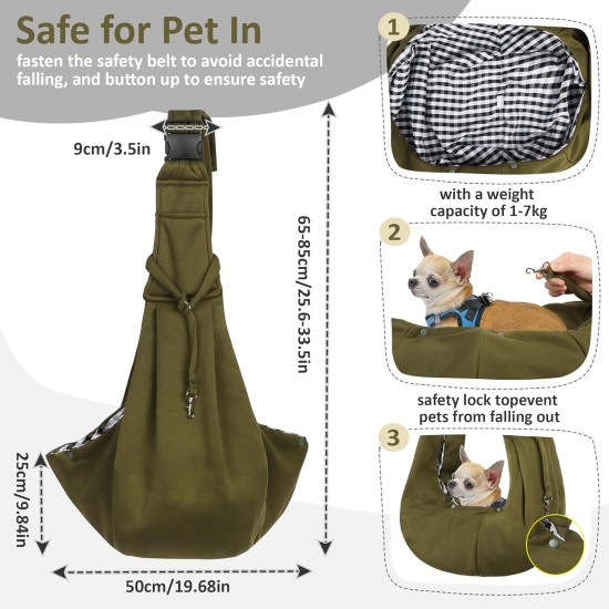 Dog Sling Dog Carrier Bag Small Dog Bag up to 7 kg, Puppy Sling for Dogs and Cats Walks and Outdoor Activities (D) Dog Sling Dog Carrier Bag Small Dog Bag up to 7 kg, Puppy Sling for Dogs and Cats Walks and Outdoor Activities (D)